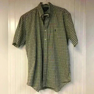 Ralph Lauren Short Sleeve Button Down Plaid Print Medium Blake
